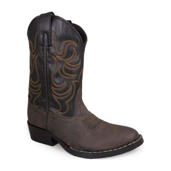 SMOKY MOUNTAIN BOOTS Unisex Kids' Monterey Western Boots, Color: Brown/Black, Size: 7.5