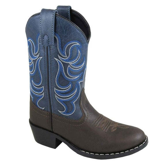 SMOKY MOUNTAIN BOOTS Kids Monterey Western Boots, Color: Brown/Navy, Size: 1, Width: R