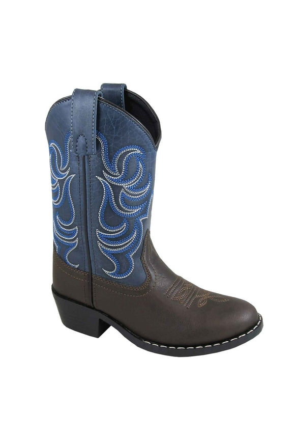 Kids Monterey Western Boots, Color: Brown/Navy, Size: 2.5, Width: R