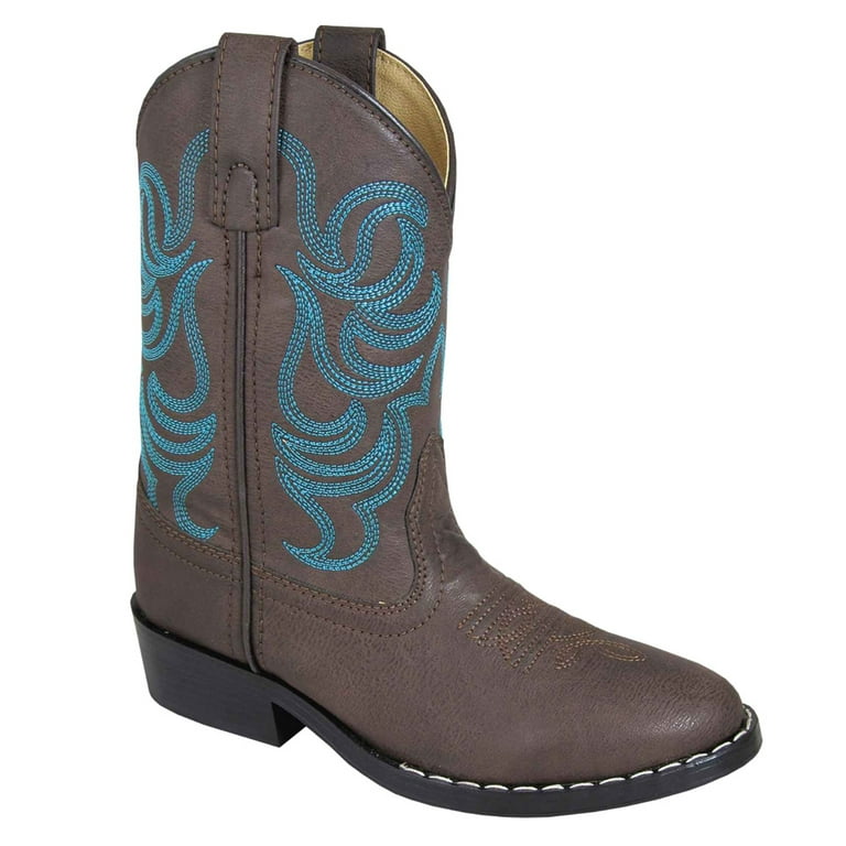 SMOKY MOUNTAIN BOOTS Kids Monterey Western Boots Color Brown Size 3 Width R 1623C 3R