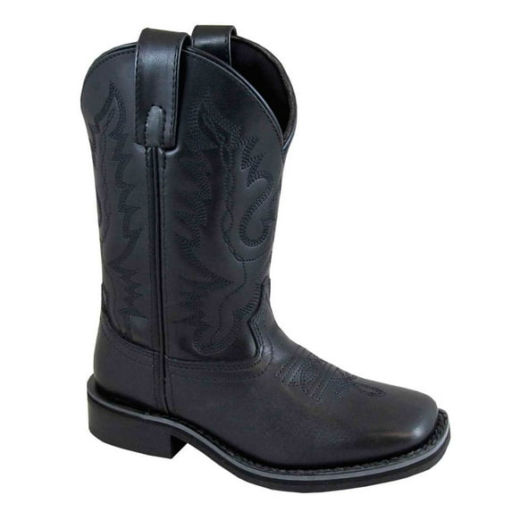 SMOKY MOUNTAIN BOOTS Kids Outlaw Western Boots, Color: Black, Size: 9.5, Width: R