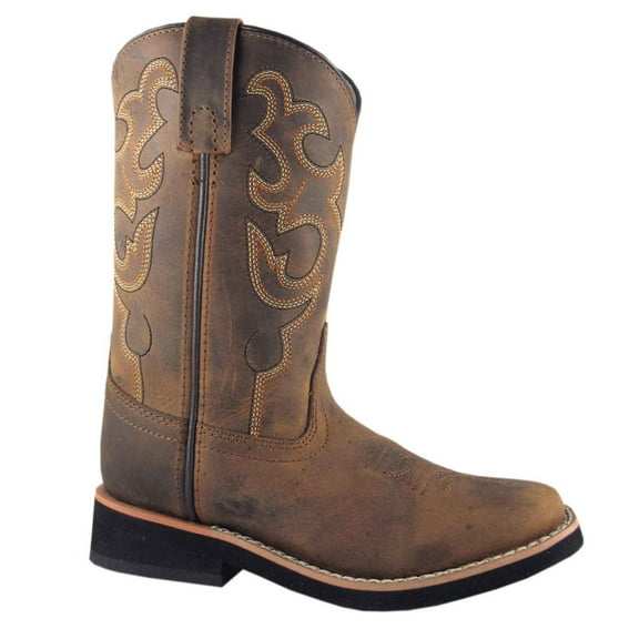 SMOKY MOUNTAIN BOOTS Unisex Kids' Pueblo Western Boots, Color: Dark Crazy Horse, Size: 11.5, Width: R