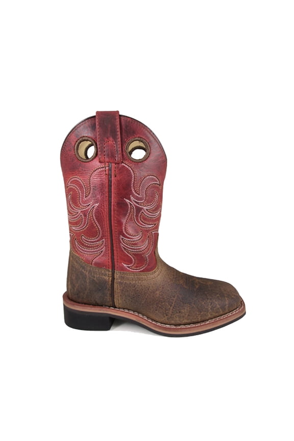 Kids Jesse Western Boots, Color: Brown/Burnt Apple, Size: 9.5, Width: R