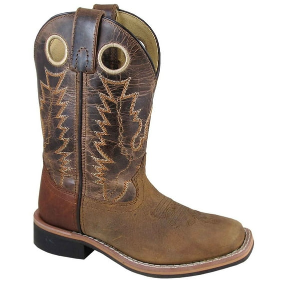 SMOKY MOUNTAIN BOOTS Kids Jesse Western Boots, Color: Brown Distress/Brown Crackle, Size: 13, Width: R