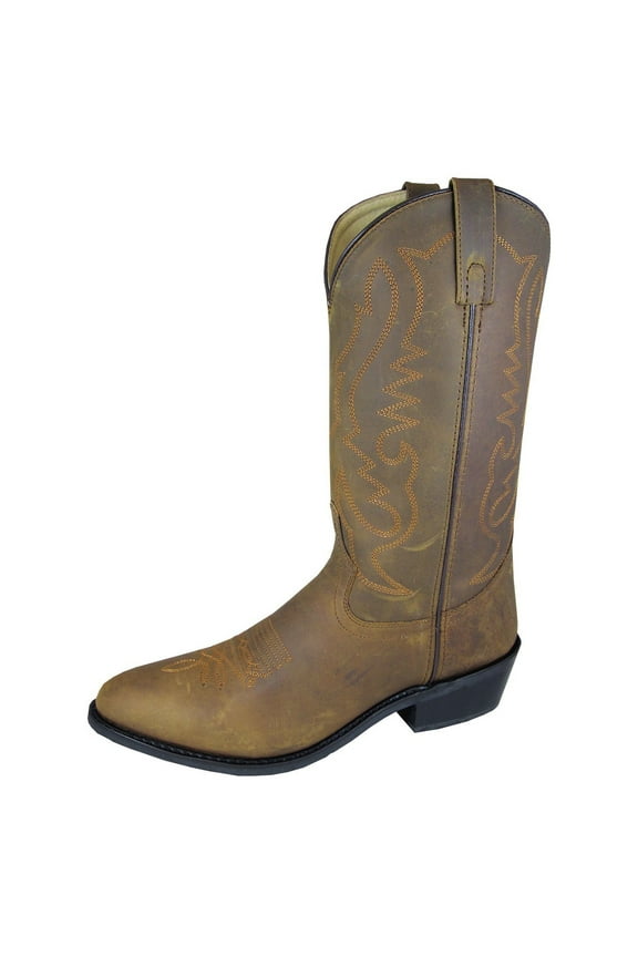 Adult Male Denver Brown Oil Distress Leather Western Boots, Size: 11-EE