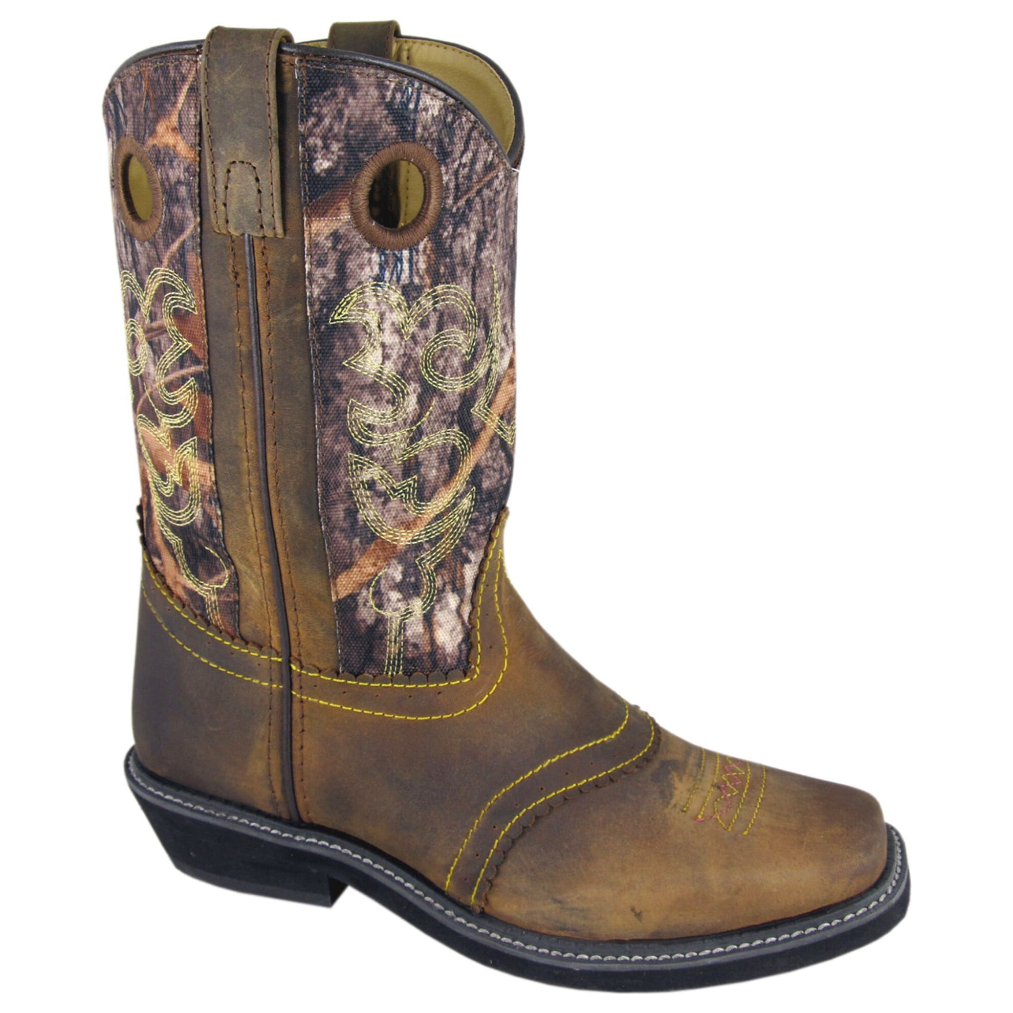 SMOKY MOUNTAIN BOOTS Women Pawnee Western Boots Color Brown Oil Distress Camo Size 8.5 Width M 6360 8.5M Walmart