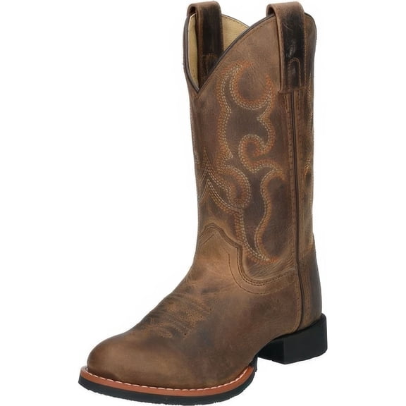 SMOKY MOUNTAIN BOOTS Youth Boys Showdown Western Boots, Color: Brown Oiled Disttress, Size: 4.5, Width:R