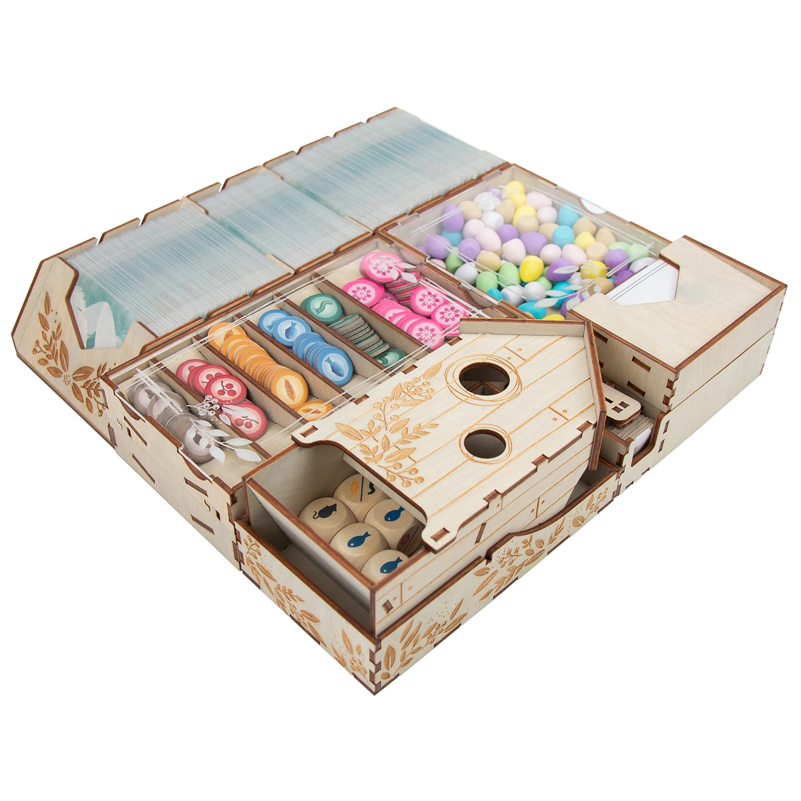 SMONEX Viticulture Board Game Organizer – Plywood Insert For Essential Edition & All Expansions