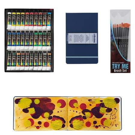 SMOOSH Acrylic Paint Set of 30 Colors, 20ml Tubes, Rich Pigments, Vibrant, Non Toxic for Creating Art at Home School Project Fun Activity For All Ages Art Therapy - Acrylic