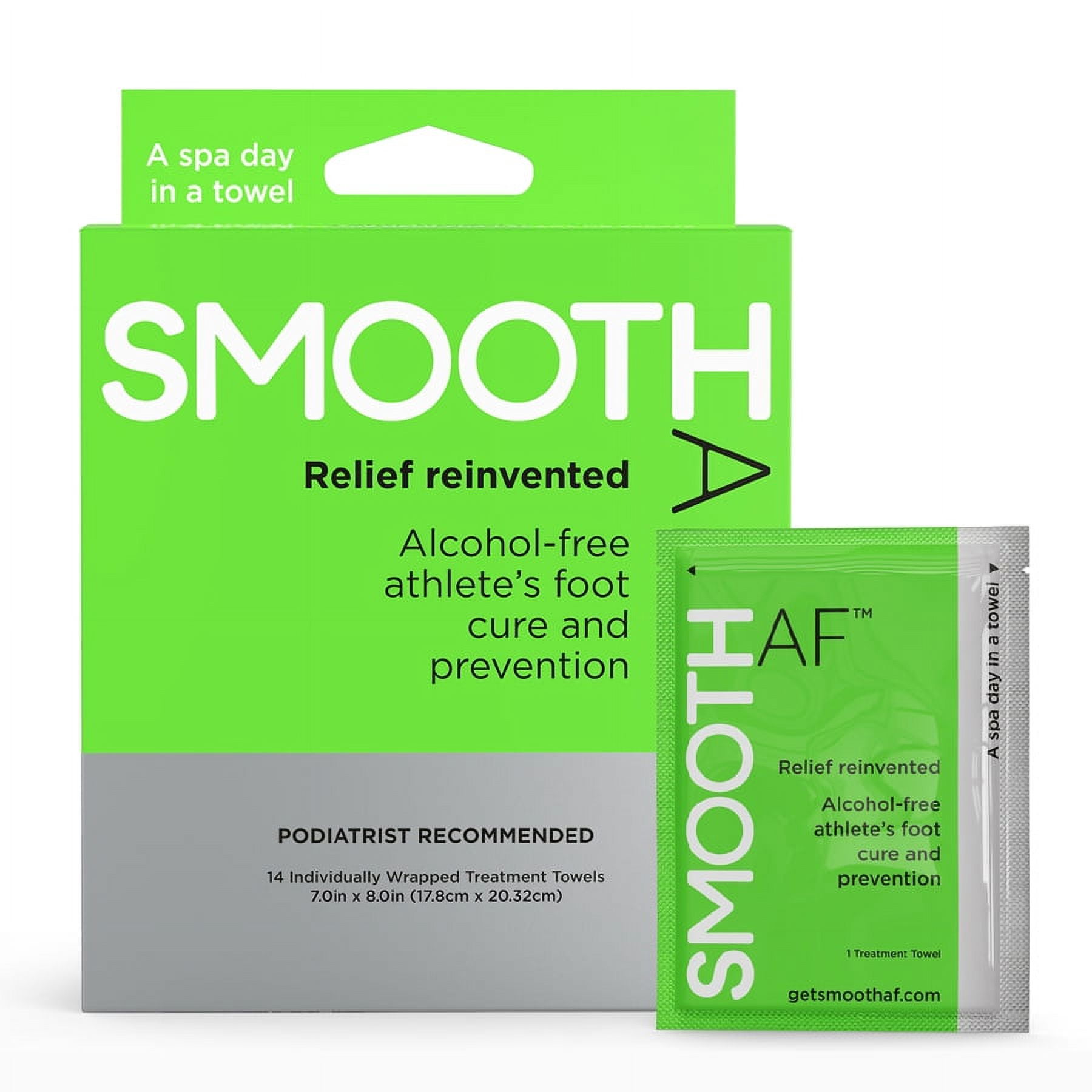 SMOOTH AF Medicated Athlete’s Foot Wipes, Fast Relief Antifungal Cures