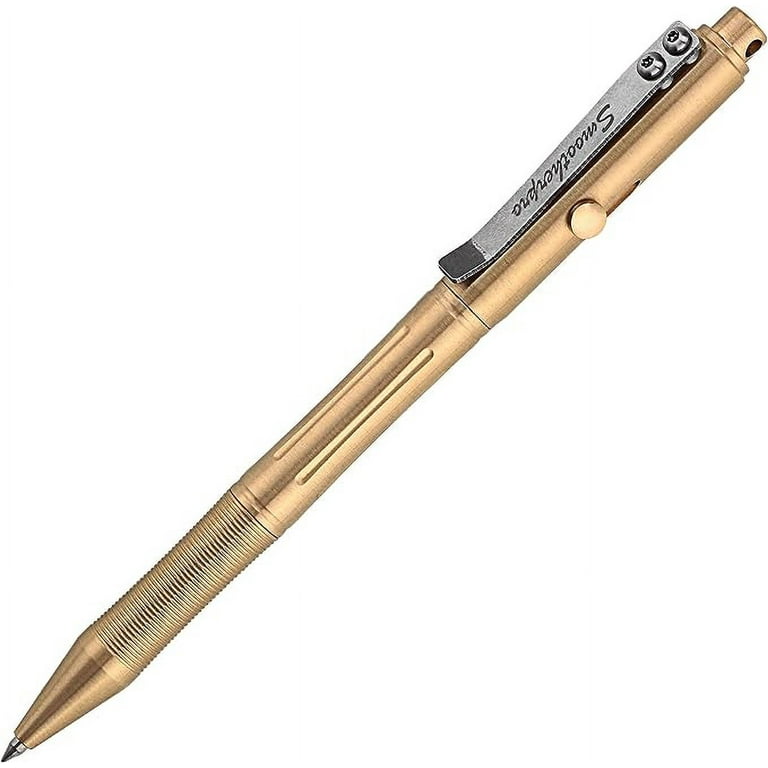 SMOOTHERPRO Solid Brass Bolt Action Pen Compatible with Pilot G2 Refill  Stainless Steel Clip Heavy Weight