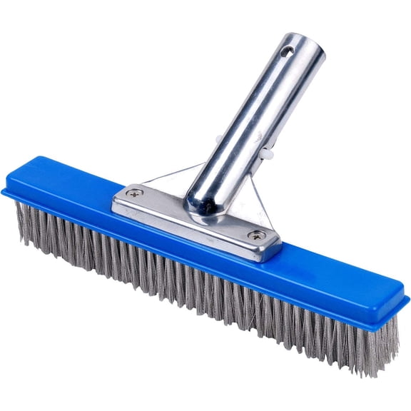 SMOPS 10-inch Stainless Steel Algae Brush for Swimming Pool