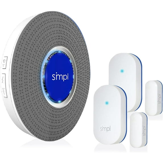 SMPL Alerts Plug-in Alerts Chime, Connect Alerts System, Elderly Assistance, Caregiver Paging System, Senior & Kids Safety, Security, Live Technical Support (Double Door Kit)