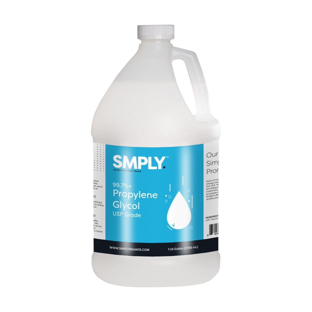 SMPLY. Propylene Glycol - 100% Pure USP Grade and Food Safe - 1 Gallon