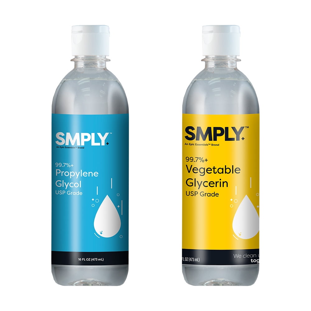 SMPLY. Vegetable Glycerin and Propylene Glycol 16oz Combo Pack USP