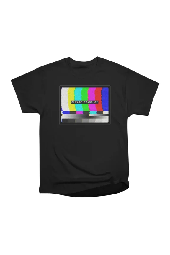 SMPTE TV Color Bars Please Stand By T-Shirt Tee Gift For Him Merch For Her Apparel For Fri