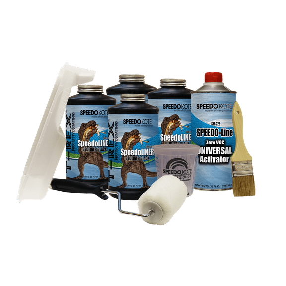 SMR-1000ROLL-K4 T-Rex Black Roll On Truck Bed Liner, 2K Urethane, 4 quart kit