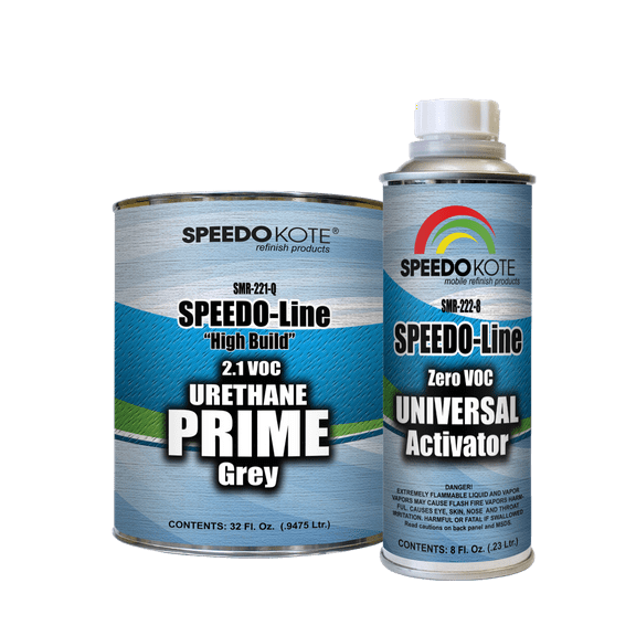 SMR-221GQ/222-8 Low VOC 2K Grey Urethane Paint Primer, 8 oz