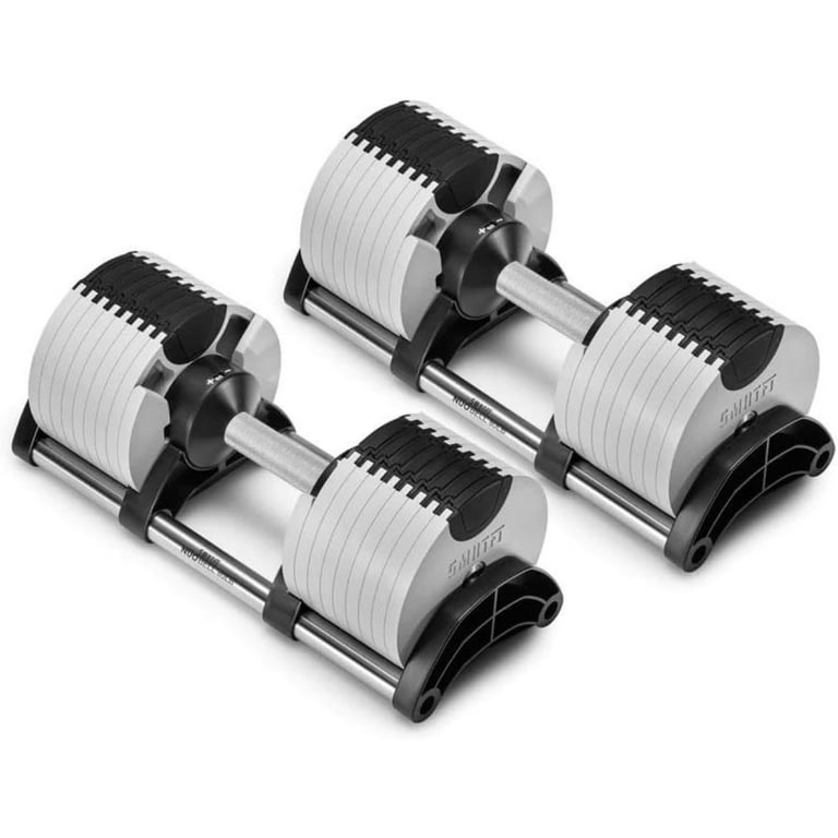 SMRTFT NUOBELL Adjustable Dumbbells The Original All in One NUOBELL Feels Real Like Traditional Dumbbells 5 80 lbs Highly Durable Best 2 Year Warranty Ash Walmart