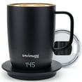 thumbnail image 1 of SMRTMUGG PRO Heated Coffee Mug 14 oz., 4 Hour Battery Life, Self-Heating, Adjustable Temperature Controlled, LCD Screen, One Button Temperature Adjustment, Includes Cover with Magnetic Slider (Black), 1 of 9