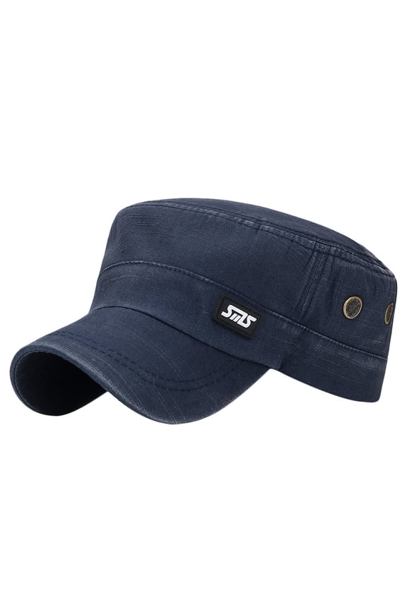 SMS Brand Flat Top Cadet Cap Classic Military Sunshade Adjustable Outdoor Sport Hat for Unisex