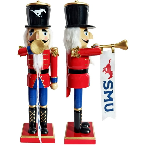SMU Mustangs 14" Bugler Nutcracker