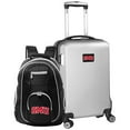 thumbnail image 1 of SMU Mustangs Deluxe 2-Piece Backpack and Carry-On Set - Silver, 1 of 1