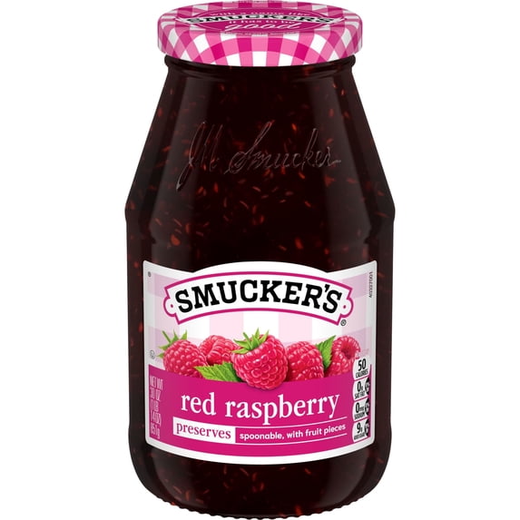Smucker’s Red Raspberry Preserves, 30 oz Jar