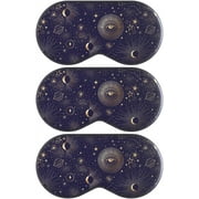 SMUG Satin Sleep Mask for Adults, Light Blocking, Silky Soft Material, Lightweight, Blue Celestial, 3 Pack