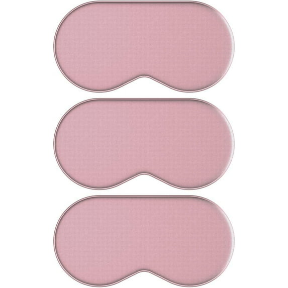 SMUG Satin Sleep Mask for Women, Lightweight Soft Silky Eye Mask for Travel, Light Pink, 3 Pack