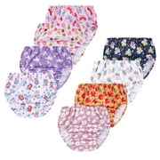 SMULPOOTI 8 Packs Plastic Underwear Covers for Potty Training Rubber Pants for Toddlers Rubber Training Pants for Toddlers Plastic Diaper Covers Plastic Underwear for Toddler Girls 5t