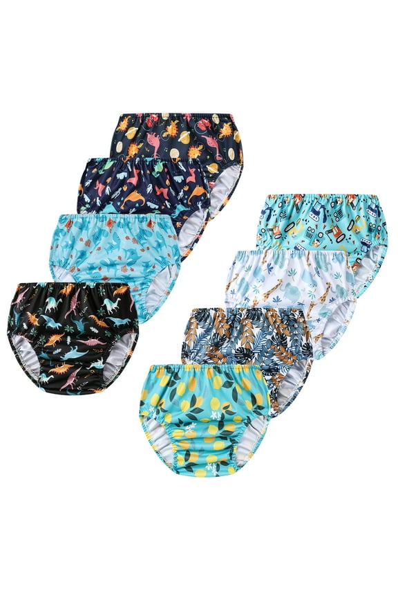 8 Packs Plastic Underwear Covers for Potty Training Rubber Pants for Toddlers Rubber Training Pants for Toddlers Plastic Diaper Covers Plastic Underwear for Toddler Boys 2t