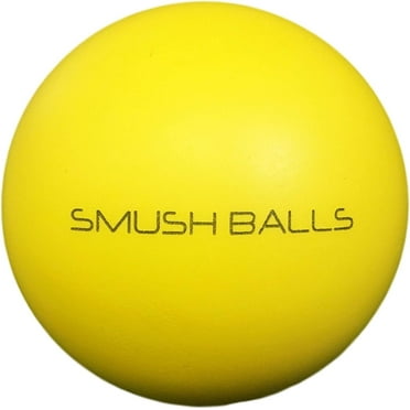 SMUSH BALLS - The Ultimate Anywhere Batting Practice Baseball Softball Training Ball (Yellow, 12-Pack + Bag)