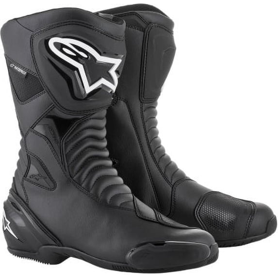 Alpinestars SMX-S Mens Waterproof Motorcycle Boots Black/Black 40 EUR