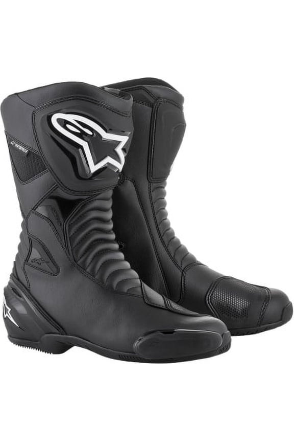 SMX-S Mens Waterproof Motorcycle Boots Black/Black 46 EUR