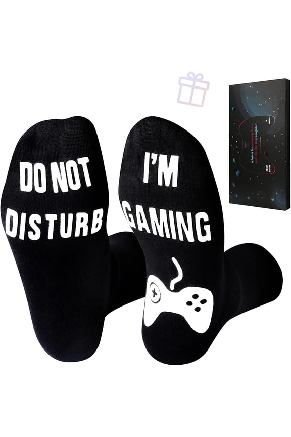 Do Not Disturb I'm Gaming Socks,Christmas Stocking Stuffers Gifts For Men,Gamer Birthday Gifts For Teen Boys,Fathers,Dad,Son
