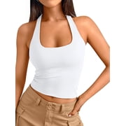 SMZ Going Out Tops for Women Halter Tops 2025 Summer Backless Shirts Sleeveless Crop Shirt Y2k Fashion Clothes