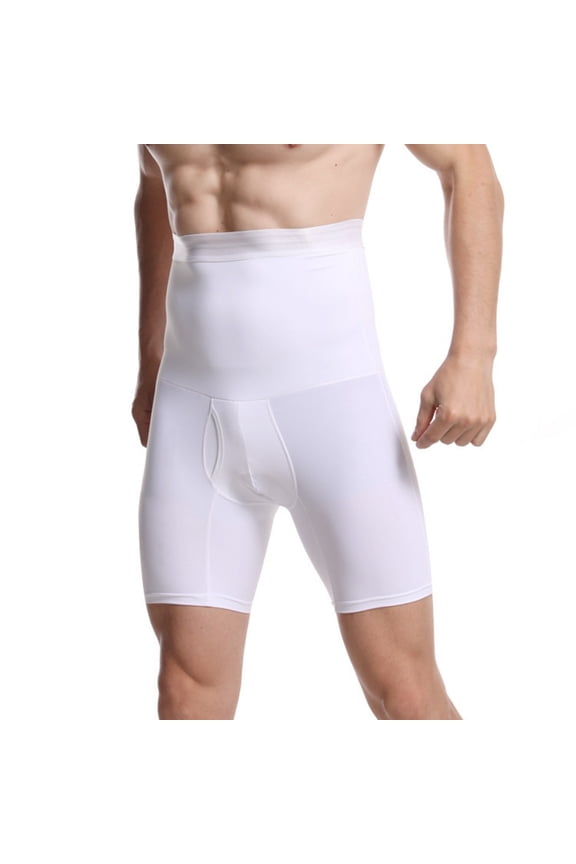 Men Shapewear Tummy Control Shorts Compression Underwear, High Waist Trainer Girdle Slimming Body Shaper Boxer Briefs