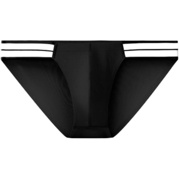 SMZ Men's Brief Underwear Sexy Tight Low Waist Underpantd Ice Silk High Slit Underwear Sports Brief Underwear