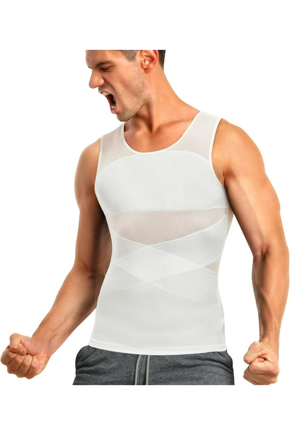 Men's Compression Shirt for Body Shaper Slimming Vest Tight Tummy Underwear Tank Top Shaper Ttank Men