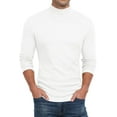 thumbnail image 1 of SMZ Men's Mock Turtleneck Long Sleeve T Shirts Basic Slim Fit Pullover Sweater Thermal Lightweight Tees Black, 1 of 10