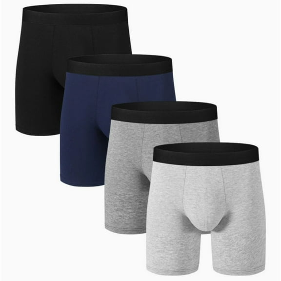 SMZ Men's Underwear Boxer Briefs Regular Long,Mens Boxer Briefs Underwear Men Pack Stretch Athletic Mens Underwear