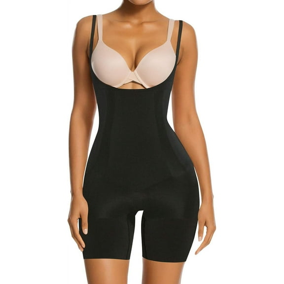 SMZ Shapewear for Women Tummy Control Open Bust Thigh Slimmer Body Shaper