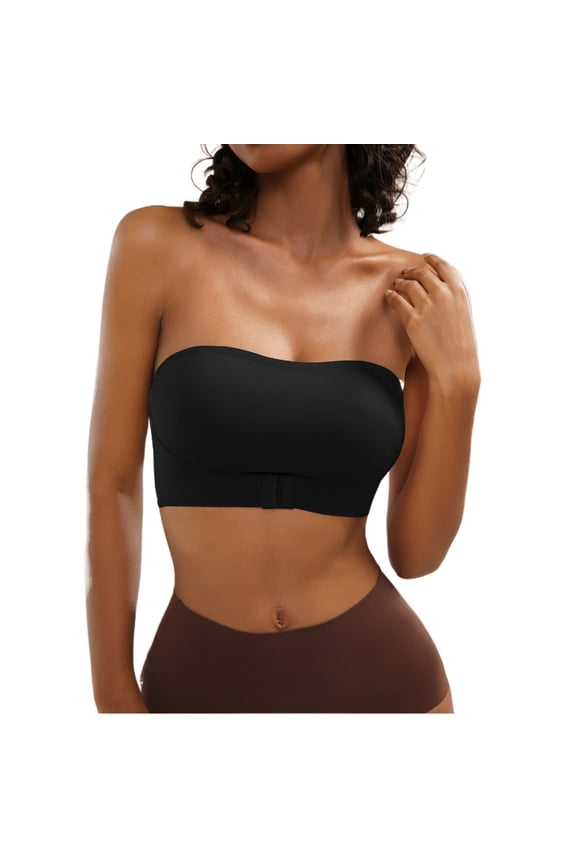 Strapless Button-down Bra Pulls Up And Wraps Up No Trace, No Wire Bra For Women