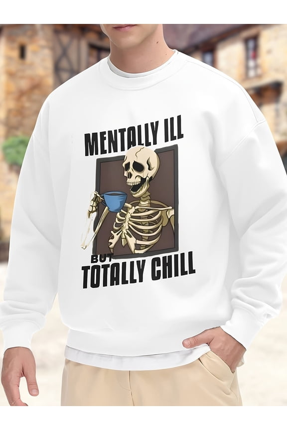 Stylish Brand Printed Sports Hoodie - Unisex Crew-Neck Sweatshirt with Eye-Catching Graphic Design