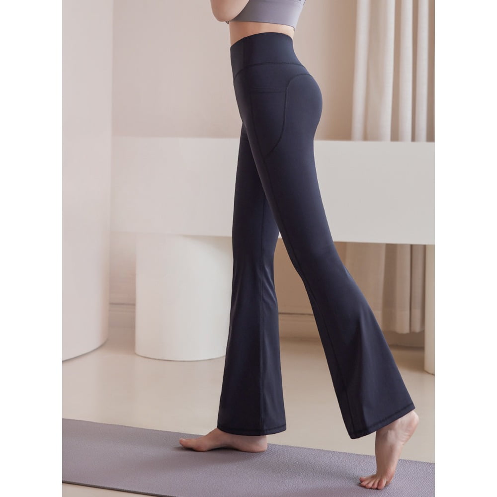 SMZ Women Bootleg/Wide Legs High Waist Yoga Pants Tummy Control Bootcut ...