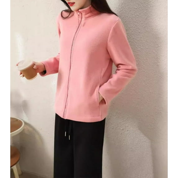 SMZ Women's Lightweight Warm Zip Up Long-Sleeve Soft Polar Fleece Jacket for Fall Winter