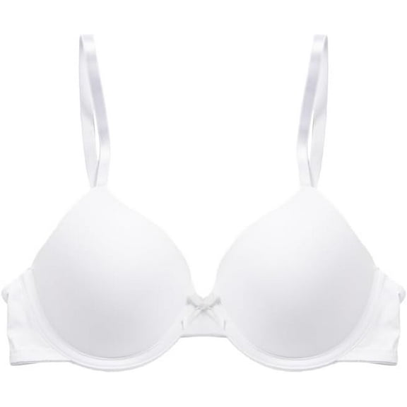 SMZ Women's Nylon Mold Cup Underwear Plus Size Adjustable Anti-Sag Bra Gathered Top Support Women's Underwear