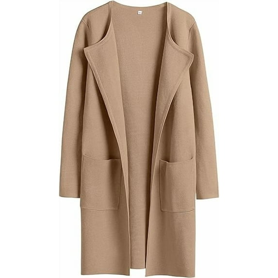 SMZ Women's Open Front Knit Lightweight Cardigan Casual Long Coatigan Sweater Lady Jacket Coat 2024 Fall Outerwear