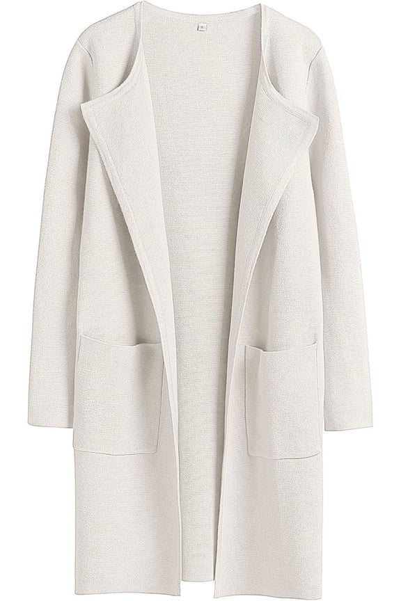 Women's Open Front Knit Lightweight Cardigan Casual Long Coatigan Sweater Lady Jacket Coat 2024 Fall Outerwear